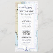 Traditioneel #Nautical Zuid #Florida #Wedding Programmakaart (Achterkant)