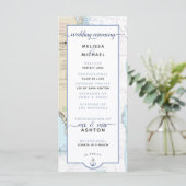 Traditioneel #Nautical Zuid #Florida #Wedding Programmakaart (Staand voorkant)