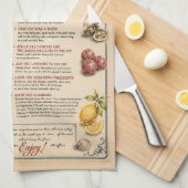 Traditioneel New England Clambake Recept Theedoek (Quarter Fold)
