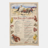 Traditioneel New England Clambake Recept Theedoek (Verticaal)
