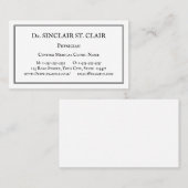 Traditioneel, nostalgisch Visitekaartje (Voorkant / Achterkant)