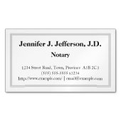 Traditioneel notarieel magnetisch Visitekaartje (Voorkant)