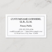 Traditioneel notarieel Visitekaartje (Voorkant)