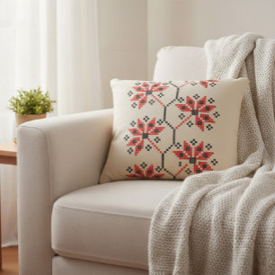 Traditioneel Oekraïens geborduurd Sierkussen Accent Kussen