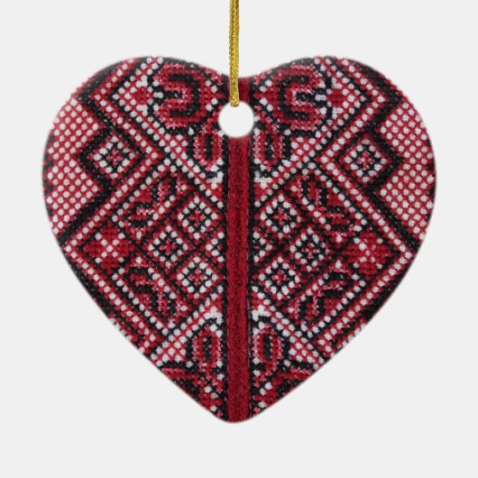 Traditioneel Oekraïens ontwerp Keramisch Ornament (Achterkant)