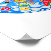 Traditioneel Okinawan-model met viskleurige kleur Poster (Hoek)