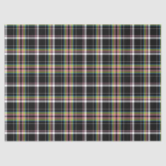 Traditioneel olive Green Tartan Patroon Modern Tissuepapier (Voorkant)