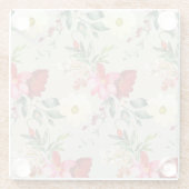 Traditioneel  onderzetter van bloemen glazen onderzetter (Achterkant)