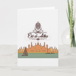 Traditioneel ontwerp Eid-kaart Feestdagen Kaart