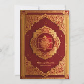 Traditioneel ontwerp van de huwelijkskaart, groot, kaart (Voorkant)