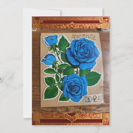 Traditioneel ontwerp van de huwelijkskaart, groot, kaart (Achterkant)