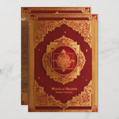 Traditioneel ontwerp van de huwelijkskaart, groot, kaart (Voorkant / Achterkant)