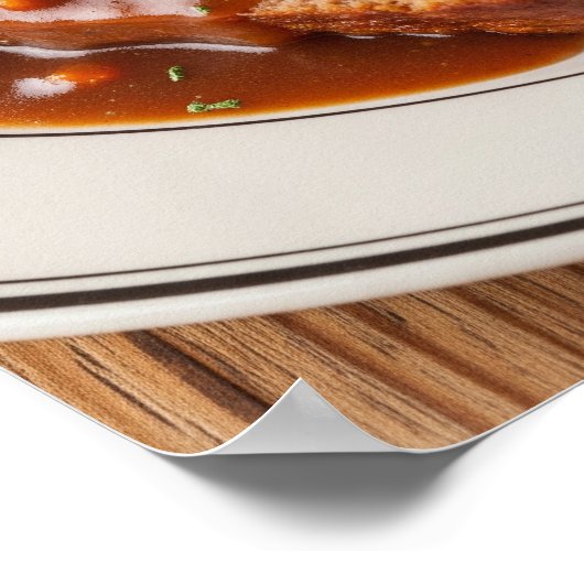 Traditioneel ontwerp van het gehaktbrood poster (Hoek)