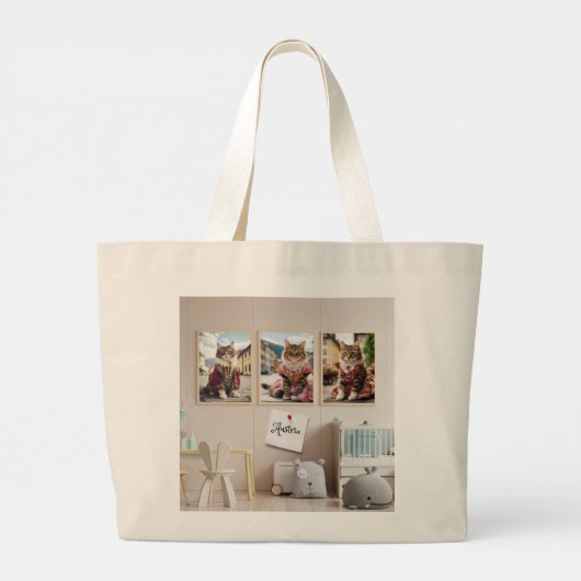 Traditioneel Oostenrijk kostuum Grote Tote Bag (Achterkant)