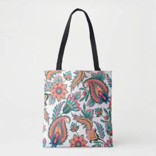 Traditioneel oosterend naadloos paisleypatroon. Vi Tote Bag