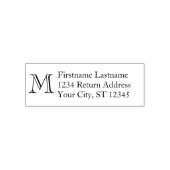 Traditioneel Open Monogram met Terugkeeradres Zelfinktende Stempel (Design)