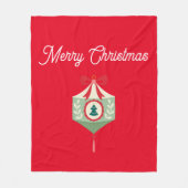 Traditioneel ornament Groen en rood Kerst Fleece Deken (Voorkant)