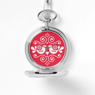 Traditioneel ornament horloge