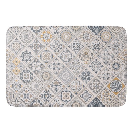 Traditioneel ornament Portugees en Spaans Boho  Badmat (Voorkant)