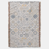 Traditioneel ornament Portugees en Spaans Boho Deken (Voorkant Verticaal)