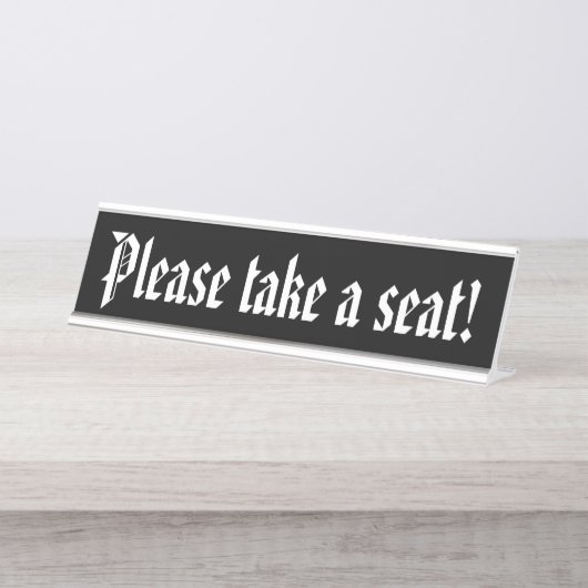 Traditioneel, oud Fashioned "Alsjeblieft, neem een Bureau Naambordje (Voorkant)