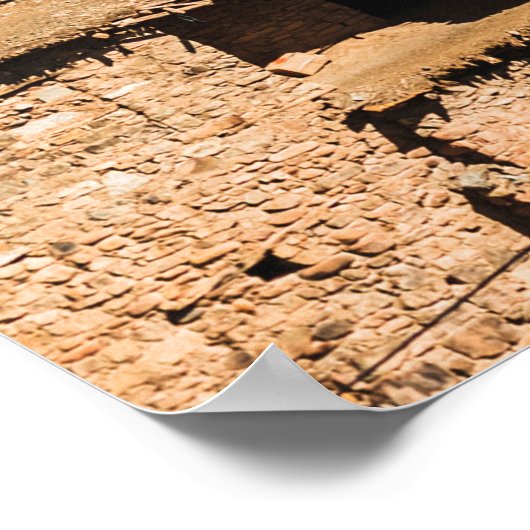 Traditioneel oud plattelandsdorp in Marokko. Tr Poster (Hoek)