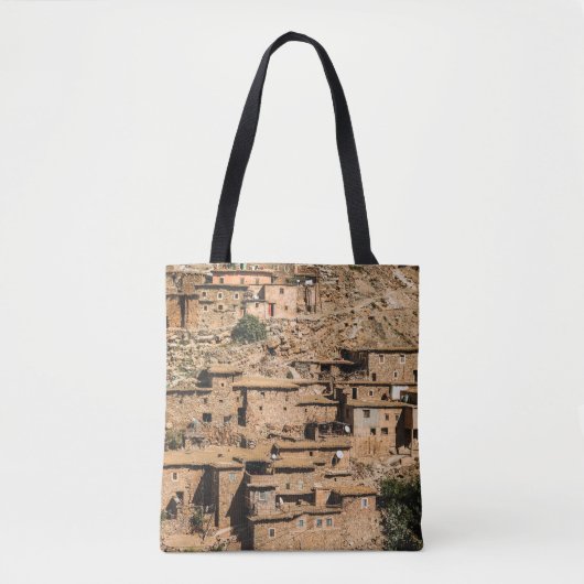 Traditioneel oud plattelandsdorp in Marokko. Tr Tote Bag (Voorkant)
