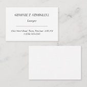 Traditioneel oud Visitekaartje met fashioned (Voorkant / Achterkant)