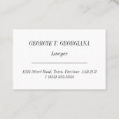 Traditioneel oud Visitekaartje met fashioned (Voorkant)