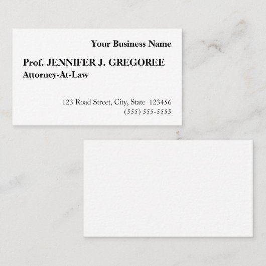 Traditioneel oud Visitekaartje met fashioned (Voorkant / Achterkant)