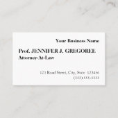 Traditioneel oud Visitekaartje met fashioned (Voorkant)