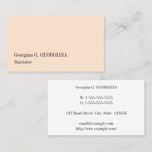 Traditioneel oud Visitekaartje met fashioned (Voorkant / Achterkant)