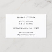 Traditioneel oud Visitekaartje met fashioned (Achterkant)