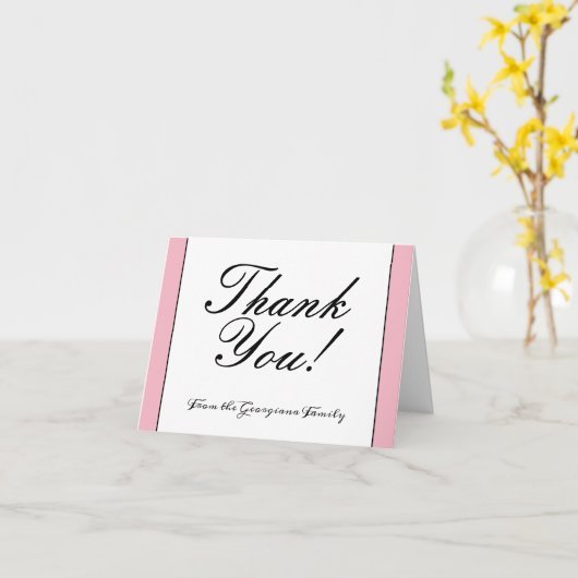 Traditioneel & ouderwets "Dank je wel!" Kaart (Gele Bloem)