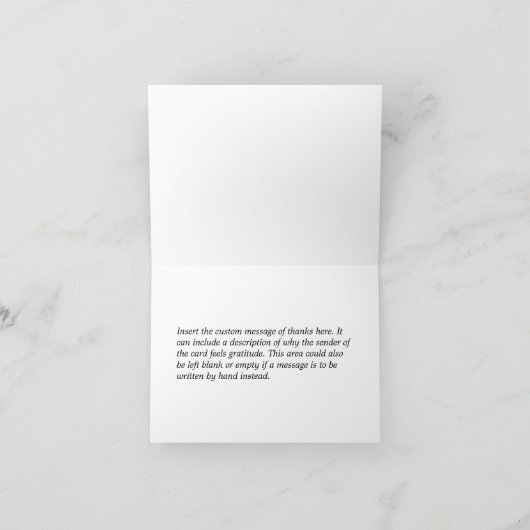 Traditioneel & ouderwets "Dank je wel!" Kaart (Binnen)