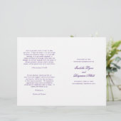 Traditioneel Paars Formeel Elegant Huwelijksprogra (Staand voorkant)
