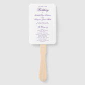 Traditioneel Paarse formele elegante huwelijksprog Handwaaier (Voorkant)