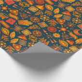 Traditioneel/pagaanmotief voor het verpakken van p cadeaupapier (Hoek)