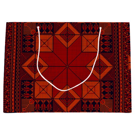 Traditioneel Palestina borduurwerk patroon Groot Cadeauzakje (Voorkant)