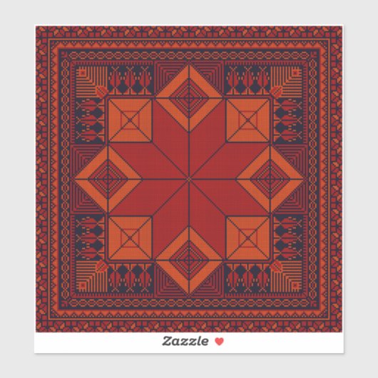 Traditioneel Palestina borduurwerk patroon Sticker (Vel)