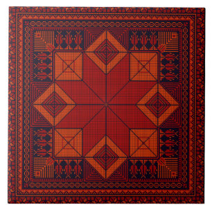 Traditioneel Palestina borduurwerk patroon Tegeltje