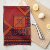 Traditioneel Palestina borduurwerk patroon Theedoek (Quarter Fold)