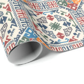 Traditioneel Palestina Borduurwerk tatreez boho Cadeaupapier (Rol Hoek)