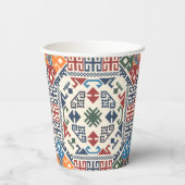 Traditioneel Palestina Borduurwerk tatreez boho Papieren Bekers (Achterkant)