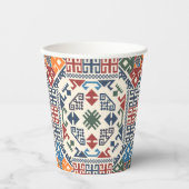 Traditioneel Palestina Borduurwerk tatreez boho Papieren Bekers (Voorkant)