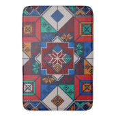 Traditioneel Palestina Borduurwerk tatreez kleurri Badmat (Voorkant Verticaal)
