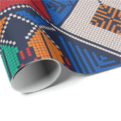 Traditioneel Palestina Borduurwerk tatreez kleurri Cadeaupapier (Rol Hoek)