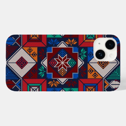 Traditioneel Palestina Borduurwerk tatreez kleurri Case-Mate iPhone Case (Achterkant (horizontaal))