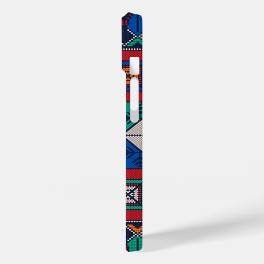 Traditioneel Palestina Borduurwerk tatreez kleurri Case-Mate iPhone Case (Achterkant / Links)