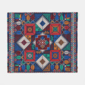 Traditioneel Palestina Borduurwerk tatreez kleurri Fleece Deken (Voorkant (Horizontaal))